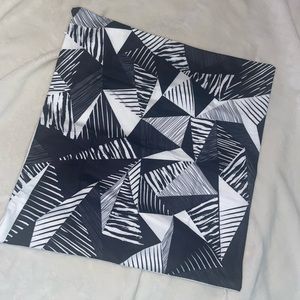 18x18 Geometric Black and White Pattern Pillow Case
